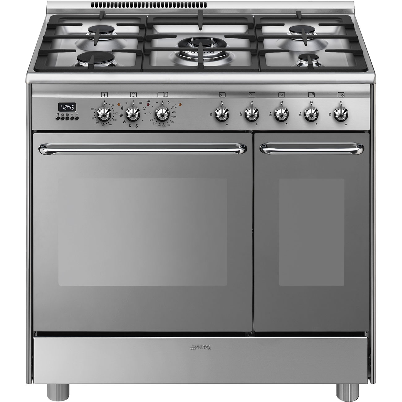 Smeg 90cm Range Cooker with Gas Hob - Stainless steel | CG92PX9 Smeg 90cm Range Cooker with Gas Hob - Stainless steel | CG92PX9