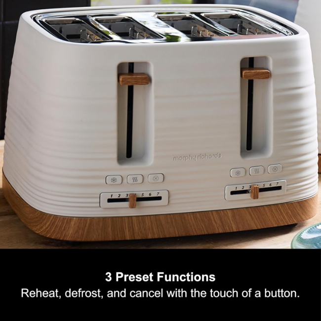 Morphy Richards Clay 4 Slice Toaster | White | 243102 - Image 6