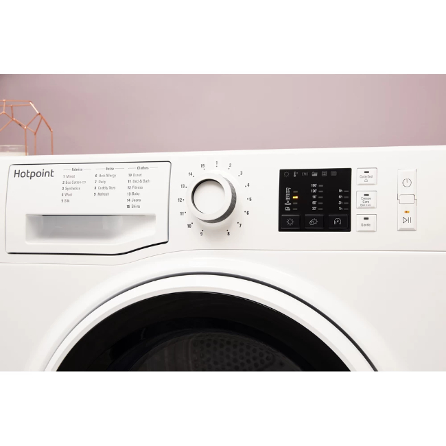 Hotpoint 8kg Heat Pump Condenser Tumble Dryer - White | NT M10 81WK UK - Image 2