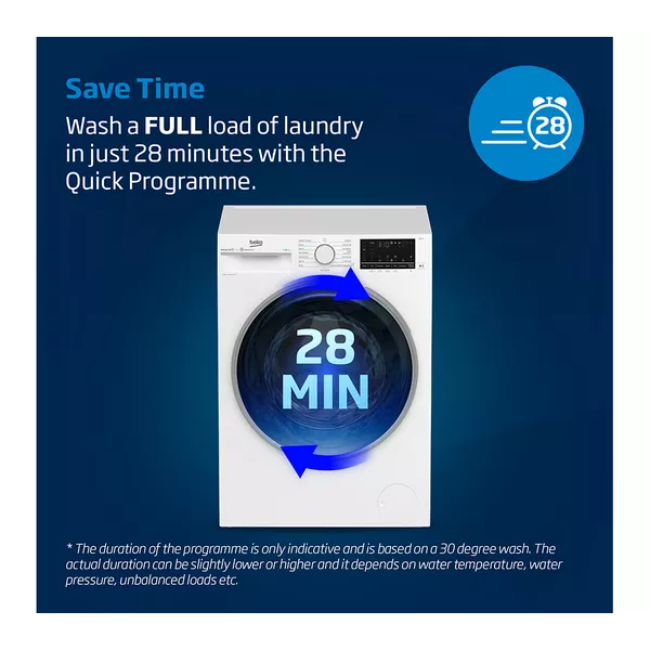 Beko Freestanding 9kg 1400rpm Washing Machine - White | BM3WT3941W - Image 19