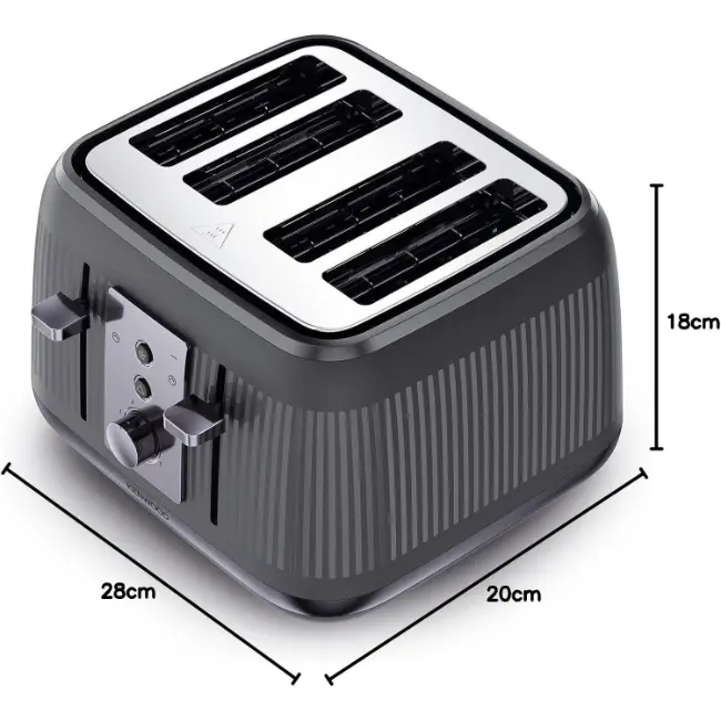 Kenwood Dusk 4 Slice Toaster | Slate Grey | TFP30.000GY - Image 5