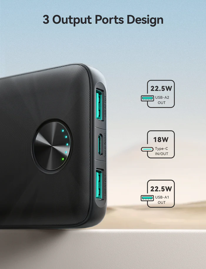 Joyroom LED Fast Charging Power Bank 10000mah - Black | HL-PB15 - Image 6