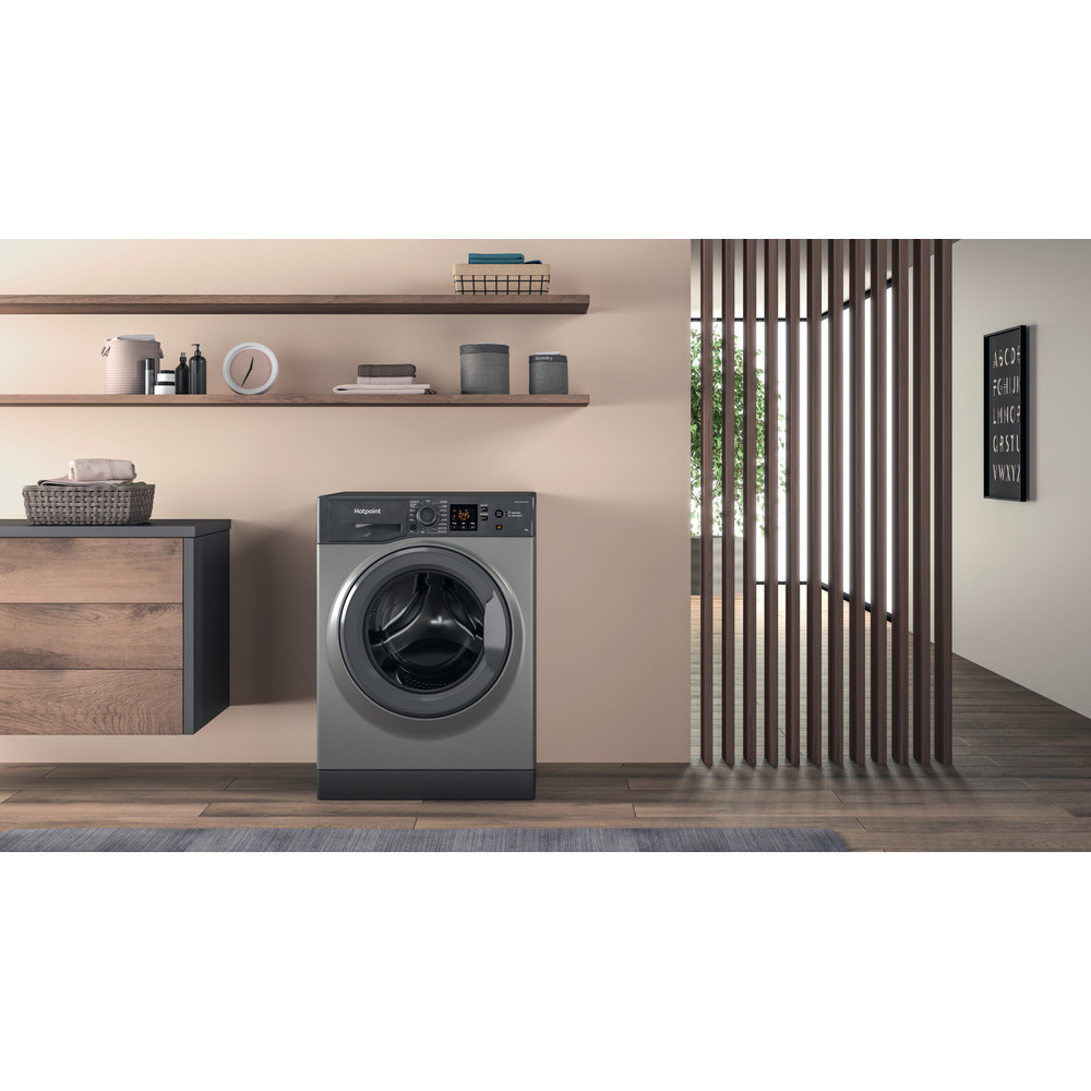 Hotpoint Anti-stain Washing Machine 9kg - Graphite | HNR9W64GGIRE - Image 10 Hotpoint Anti-stain Washing Machine 9kg - Graphite | HNR9W64GGIRE - Image 10