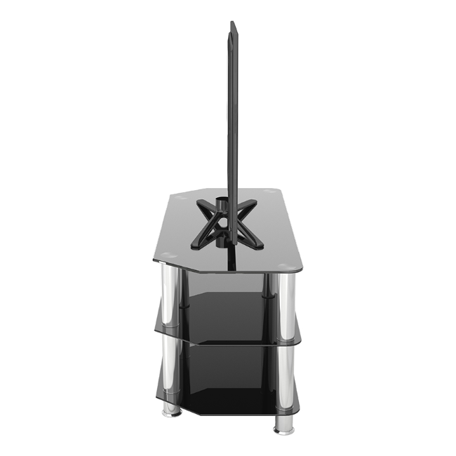 AVF Glass TV Stand 1000mm - Black and Chrome | SDC1000 - Image 6 AVF Glass TV Stand 1000mm - Black and Chrome | SDC1000 - Image 6