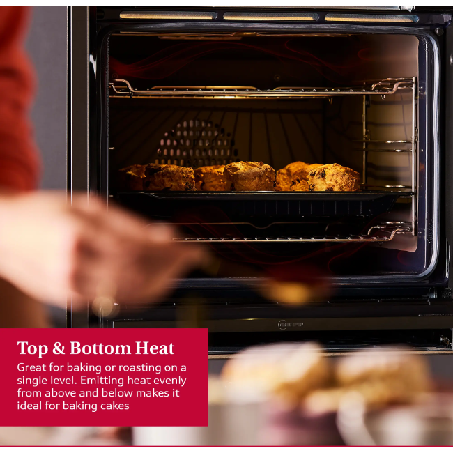 Neff N50 Built-In Single Oven Slide & Hide - Black / Stainless Steel | B6ACH7AN7B - Image 8