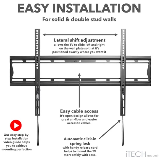 iTECH Fixed Wall Mount for TVs from 37 - 80" | PLB60 - Image 7