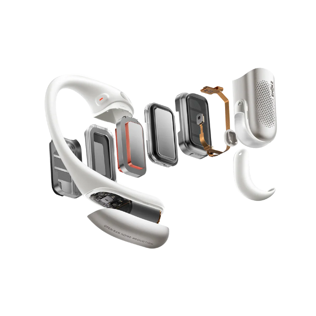 Shokz Open Fit Pro Headphones - White | 38-T010-STWT - Image 4