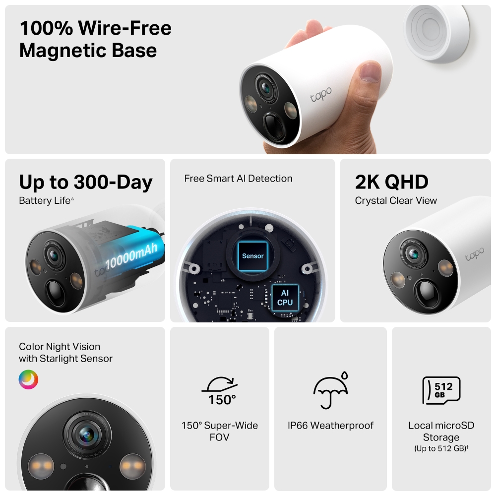 Tp Link Tapo Smart Wire-Free Camera | TAPOC425  - Image 8