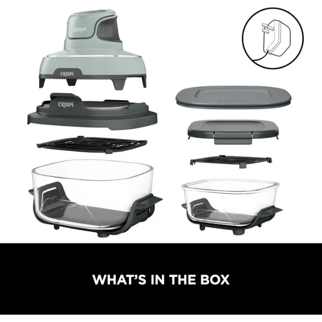 Ninja CRISPi 4-in-1 Portable Glass Air Fryer | Sage | FN101UKSG - Image 3