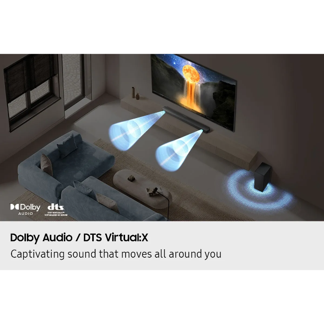 Samsung B-Series 2.1ch Soundbar with Subwoofer - Black | HW-B450F-XU - Image 7