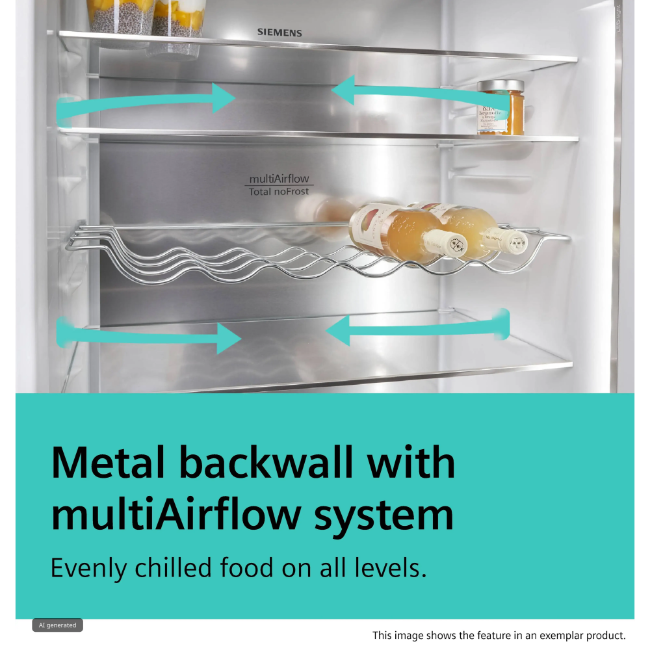 Siemens IQ300 Free-Standing Fridge - Brushed Steel | KS36NVICGG - Image 9