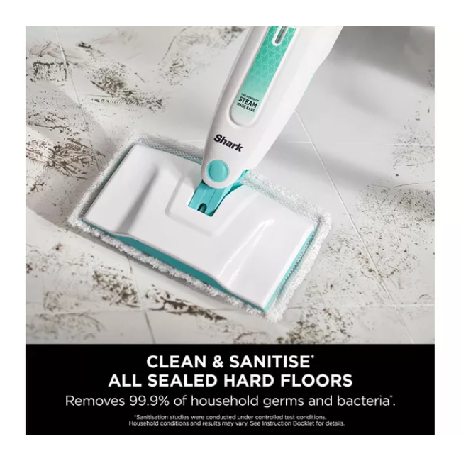 Shark Classic Steam Mop | White & Mint Green | S1000UK - Image 2