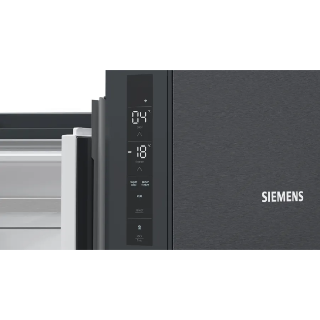Siemens IQ300 French Door Fridge Freezer - Brushed Black Steel | KF96NAXEAG - Image 6
