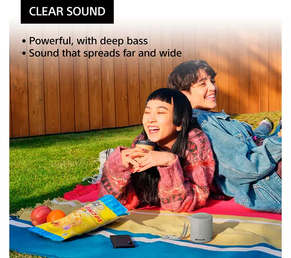 Sony Compact Portable Bluetooth Speaker - Orange | SRSXB100D - Image 3