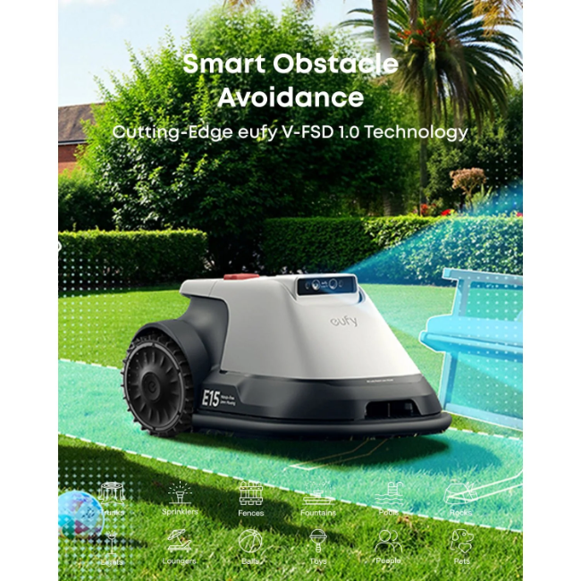 Eufy Robot Lawn Mower E15 - Grey and Black | T2880VA1 - Image 12