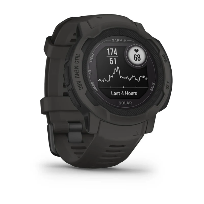 Garmin Instinct 2 Solar Smart Watch - Graphite | 010-02627-00 - Image 2 Garmin Instinct 2 Solar Smart Watch - Graphite | 010-02627-00 - Image 2