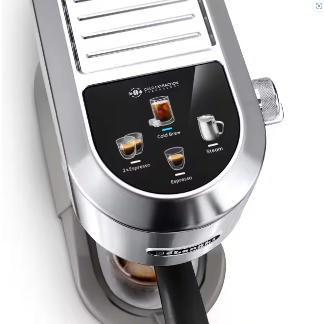 Delonghi Dedica Duo Espresso Coffee Machine with Cold Brew Option | Stainless Steel | EC890.M - Image 5