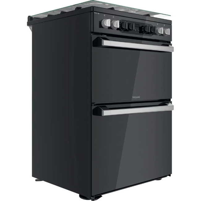 Hotpoint 60cm Gas Double Cooker - Black | HDM67G8CCBUK - Image 4