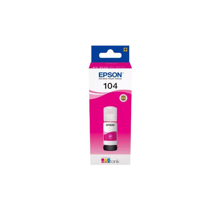 Epson EcoTank 104 Ink | Magenta | 65ml | C13T00P340 Epson EcoTank 104 Ink | Magenta | 65ml | C13T00P340