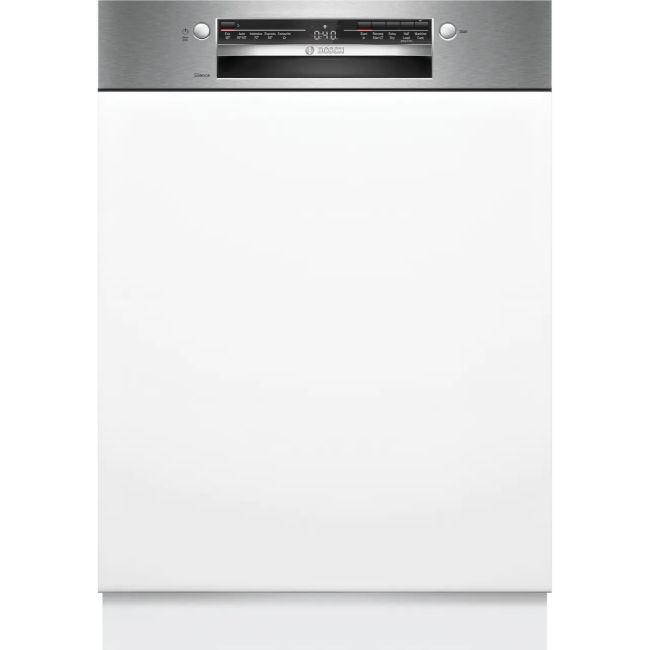Bosch Series 2 Semi-Integrated Dishwasher - White/Brushed Steel | SMI2HTS02G