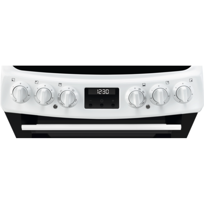 Electrolux 55cm Double Ceramic Cooker - White | LKR555100W - Image 2