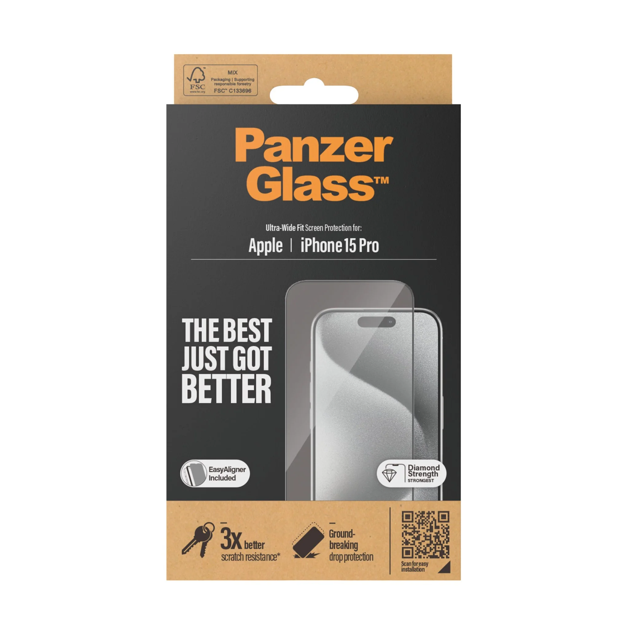 PanzerGlass iPhone 15 Pro Screen Protection - 2810