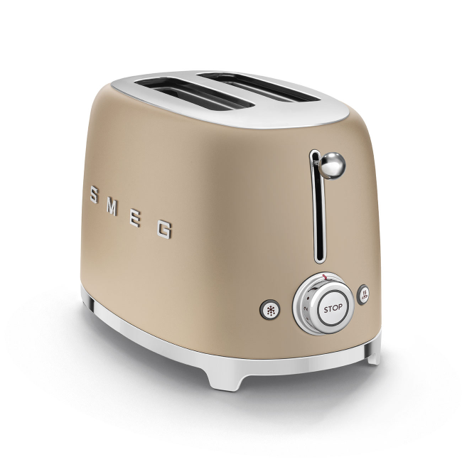 Smeg 2 Slot Toaster - Champagne | TSF01CHMUK - Image 4