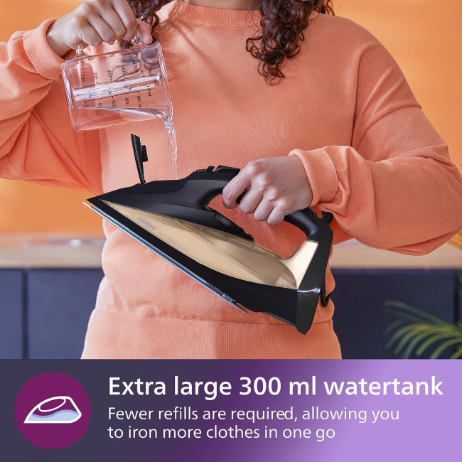 Philips Azur Steam Iron 7000 Series | Black/Gold | DST7040-80 - Image 6