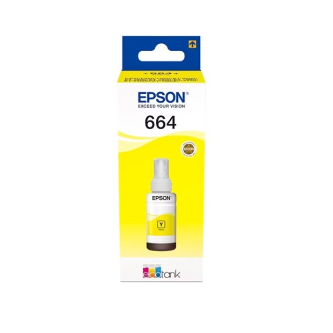 Epson 664 Eco Tank Bottle Ink | 70ml | Yellow | C13T66444A Epson 664 Eco Tank Bottle Ink | 70ml | Yellow | C13T66444A