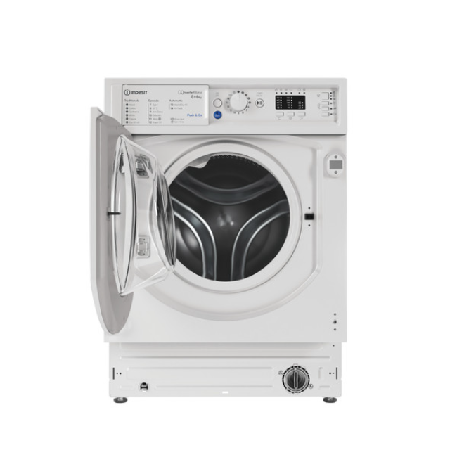Indesit Push&Go Integrated Washer Dryer - White | BIWDIL861485UK - Image 4 Indesit Push&Go Integrated Washer Dryer - White | BIWDIL861485UK - Image 4