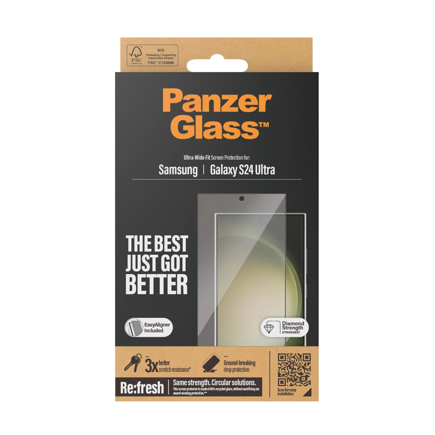 Panzer Ultra-Wide-Fit Screen Protector Samsung S24 Ultra - Glass | 7352 - Image 3
