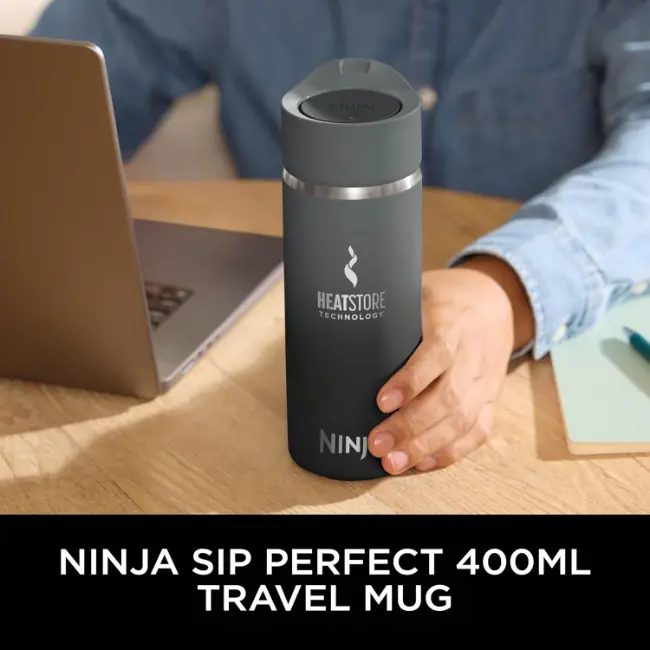 Ninja Sip Perfect Travel Mug | 400ml | Black | DW1603EUUKBK - Image 2