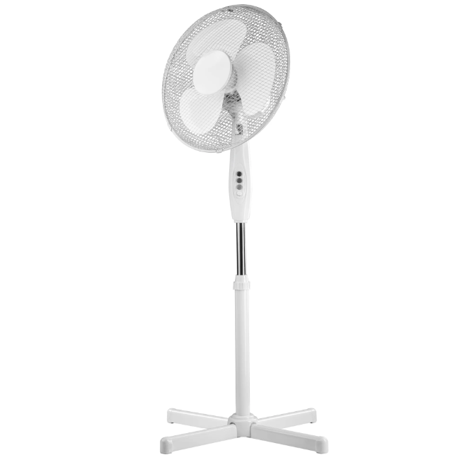 Daewoo 16" Oscillating Pedestal Fan | White | 929669