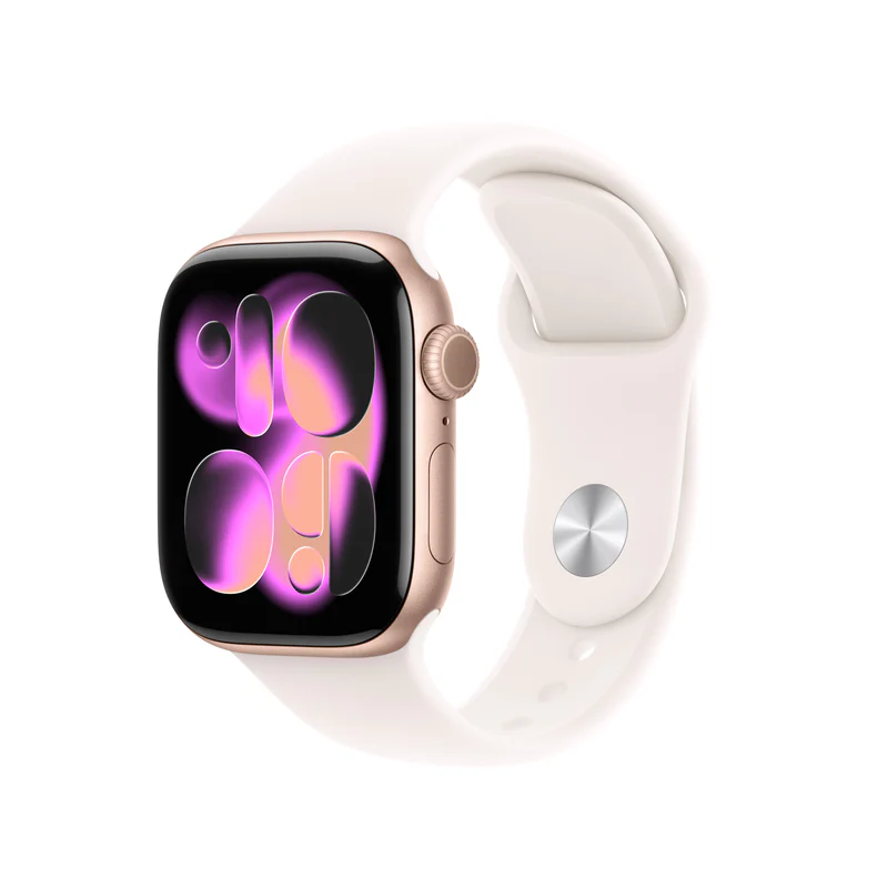 Apple Watch Series 11 GPS 42MM Rose Gold Aluminium Case with Light Blush Sport Band - S/M | MEU04MP/A