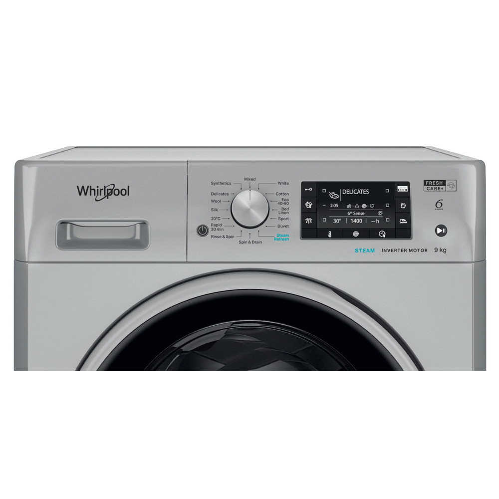 Whirlpool FreshCare+ Washing Machine - Silver | FFD9489SBSVUK - Image 2