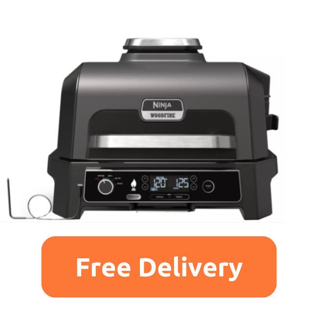 Ninja Woodfire Electric BBQ Smart Cook - Grey | OG850UK Ninja Woodfire Electric BBQ Smart Cook - Grey | OG850UK