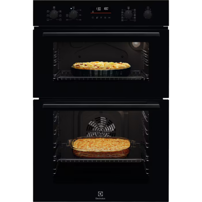 Electrolux 300 SurroundCook Catalytic Built-in Double Oven - Black | EDFDC46K