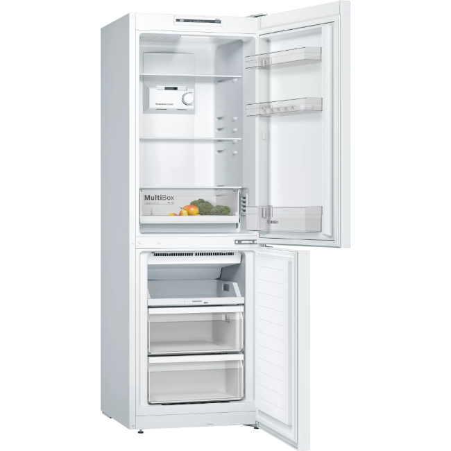 Bosch Serie 2 NoFrost Fridge Freezer 50/50 - White | KGN33NWEAG - Image 2 Bosch Serie 2 NoFrost Fridge Freezer 50/50 - White | KGN33NWEAG - Image 2