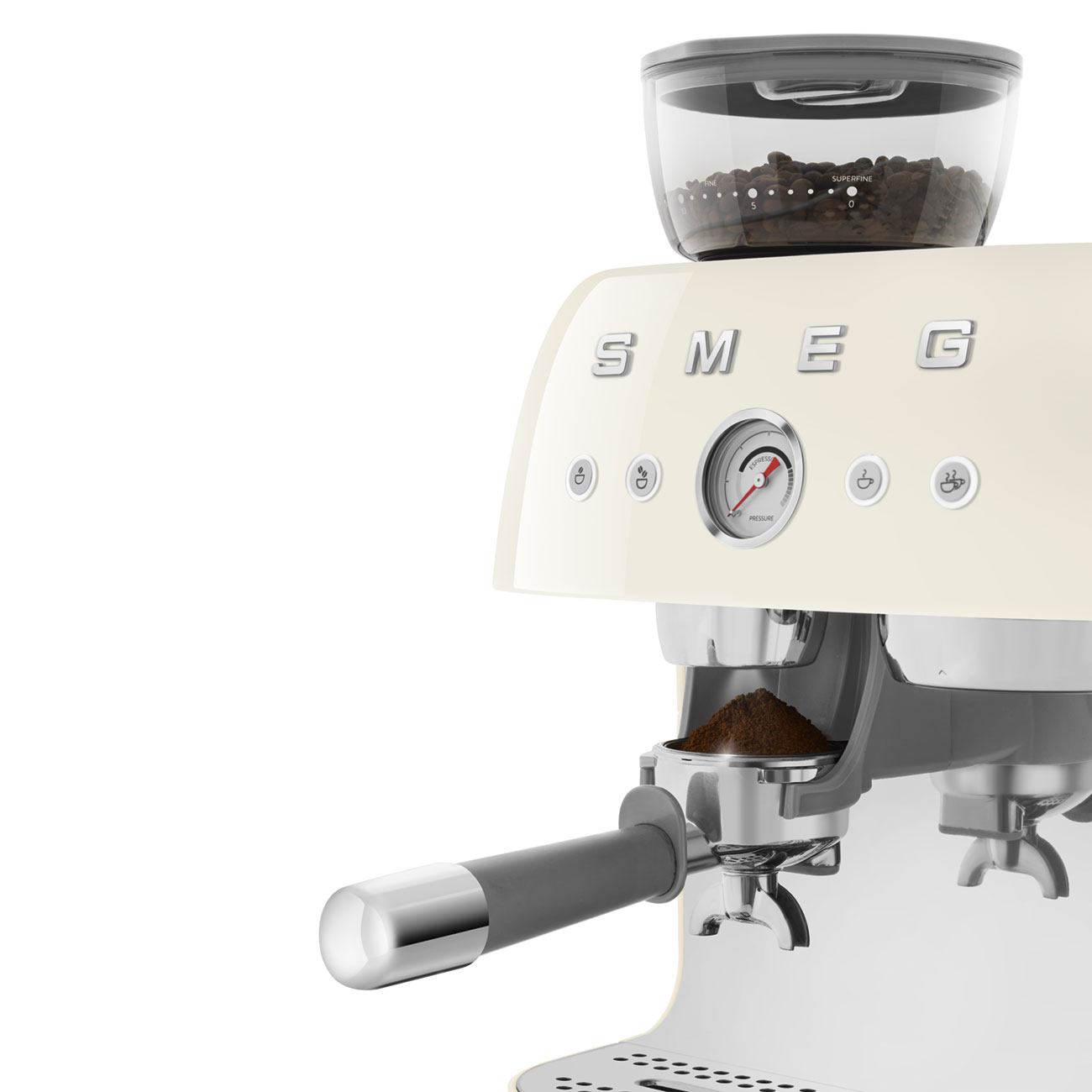 Smeg Espresso Bean To Cup Coffee Machine - Cream | EGF03CRUK - Image 3