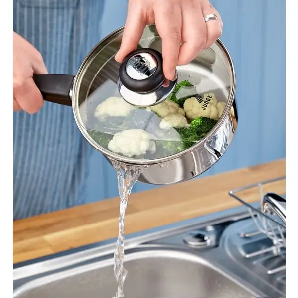 Judge Vista 3 Piece Draining Saucepan Set - Stainless Steel | PP254A - Image 2