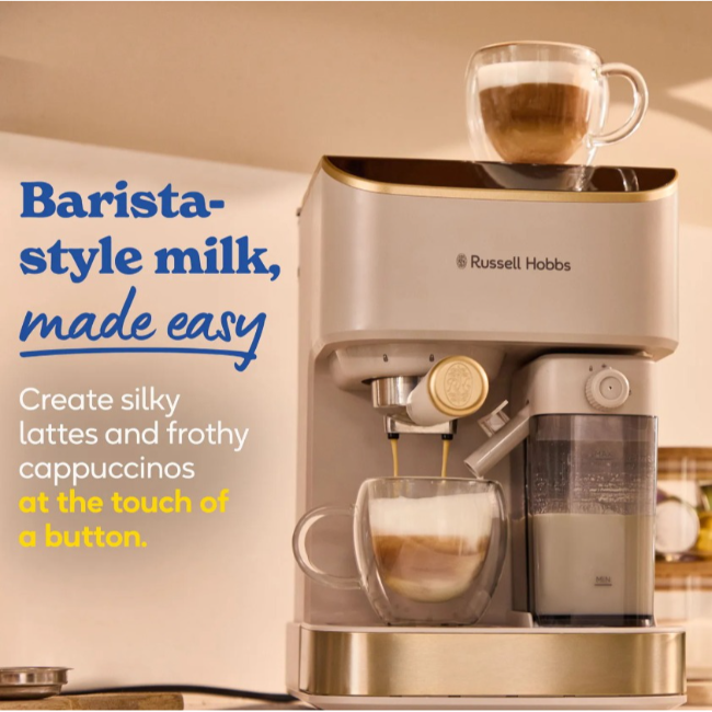 Russell Hobbs Café Genie Espresso Coffee Machine | Stone | 28760 - Image 5