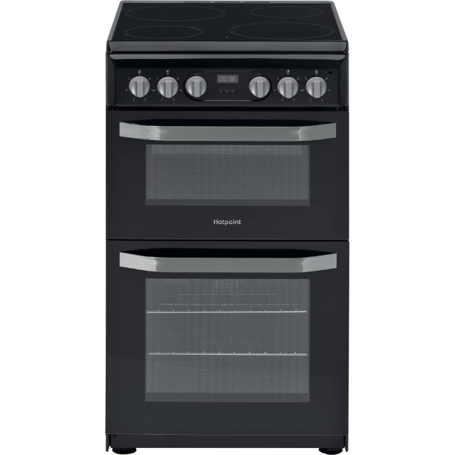 Hotpoint Electric Freestanding Double Cooker 50cm - Black | HD5V93CCB Hotpoint Electric Freestanding Double Cooker 50cm - Black | HD5V93CCB