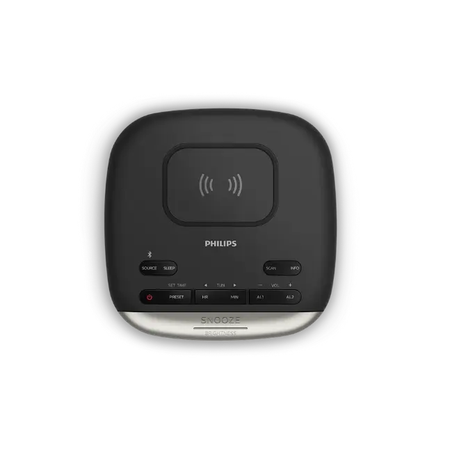 Philips Alarm Clock Radio | Bluetooth FM | Black | TAR7606-10 - Image 4