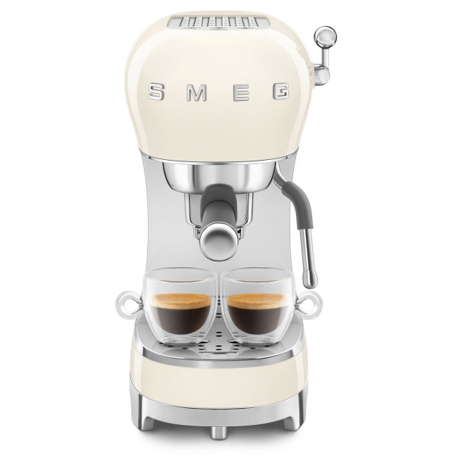 Smeg Espresso Coffee Machine - Cream | ECF02CRUK - Image 2