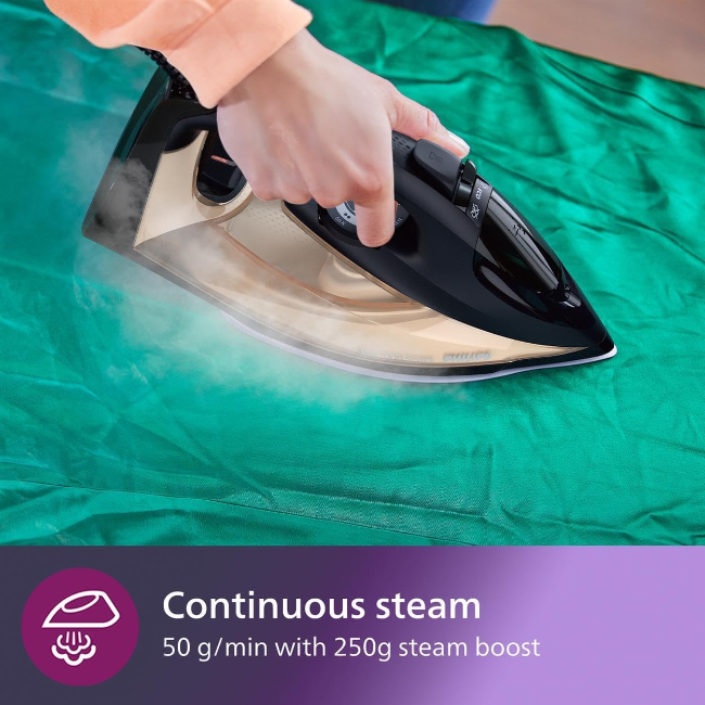 Philips Azur Steam Iron 7000 Series | Black/Gold | DST7040-80 - Image 5