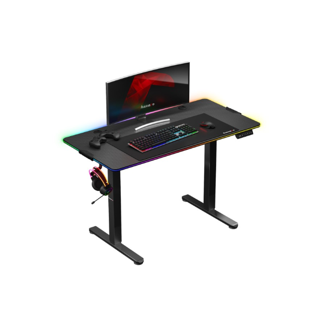 Huzaro LED Gaming Desk RGB - Black | HERO8.2-RGB