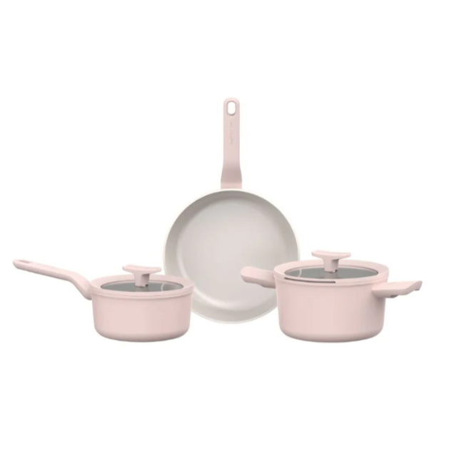 BergHoff 5 Piece Cookware Set | Non-Stick | Rose | 3950719