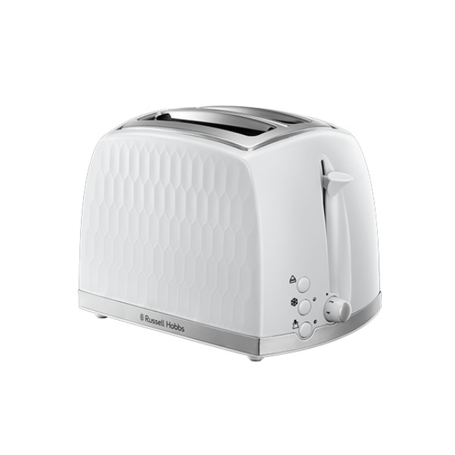Russell Hobbs Honeycomb 2 Slice Toaster | White | 26060 Russell Hobbs Honeycomb 2 Slice Toaster | White | 26060