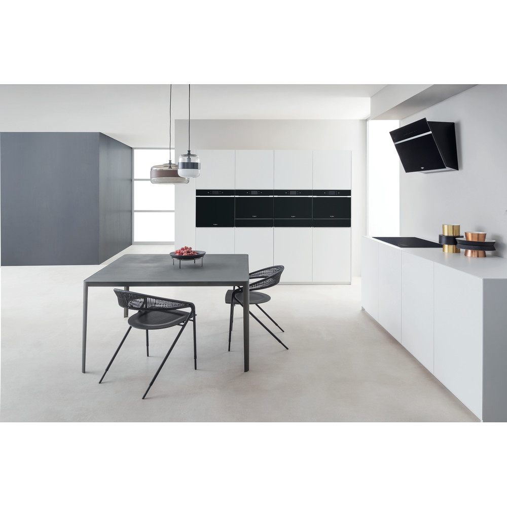 Whirlpool 90cm Vertical Black Glass Cooker Hood | WHVS90FLTCK - Image 5 Whirlpool 90cm Vertical Black Glass Cooker Hood | WHVS90FLTCK - Image 5