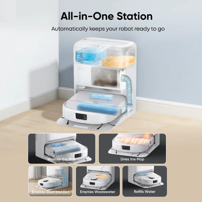 Eufy Omni C28 Robot Vacuum - White | T211AV20 - Image 5